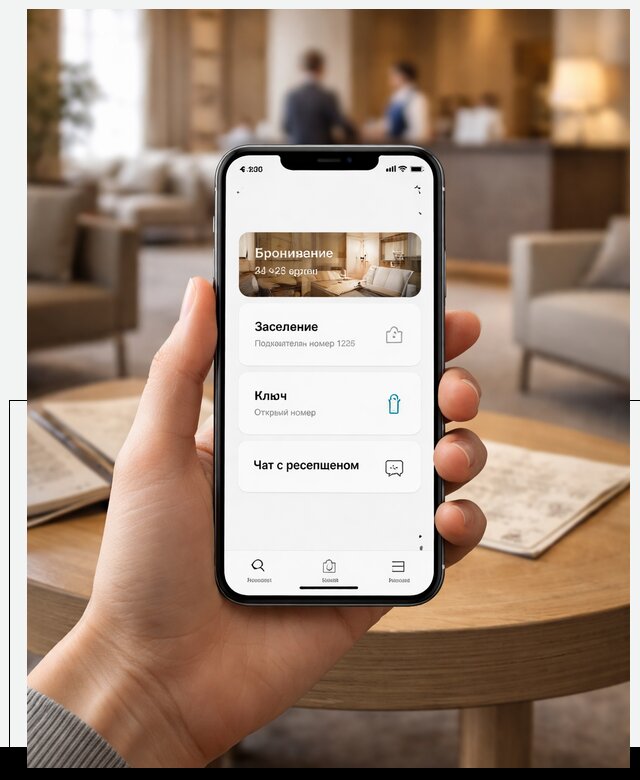 Мобильное приложение для гостей отеля в Хабаровске, управление сервисом